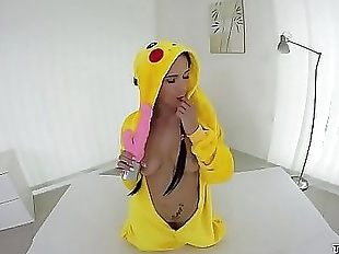Sexy pokemon babe dildo fuck her pussy VR porn 5..