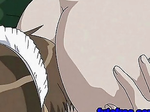 Hentai maid swallows juicy sperm - 5 min