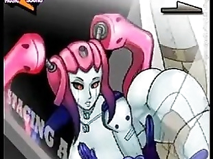 Robot girl with Pink Hair. - 1 min 43 sec