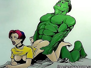 Famous cartoon superheroes porn parody - 5 min