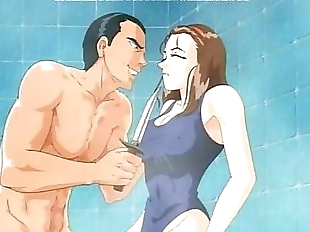 Showering anime chick gets owned - 6 min