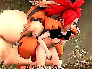 PokemonFlannery trying to catch an Arcanine 1..