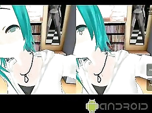 MMD ANDROID GAME miki kiss VR - 2 min